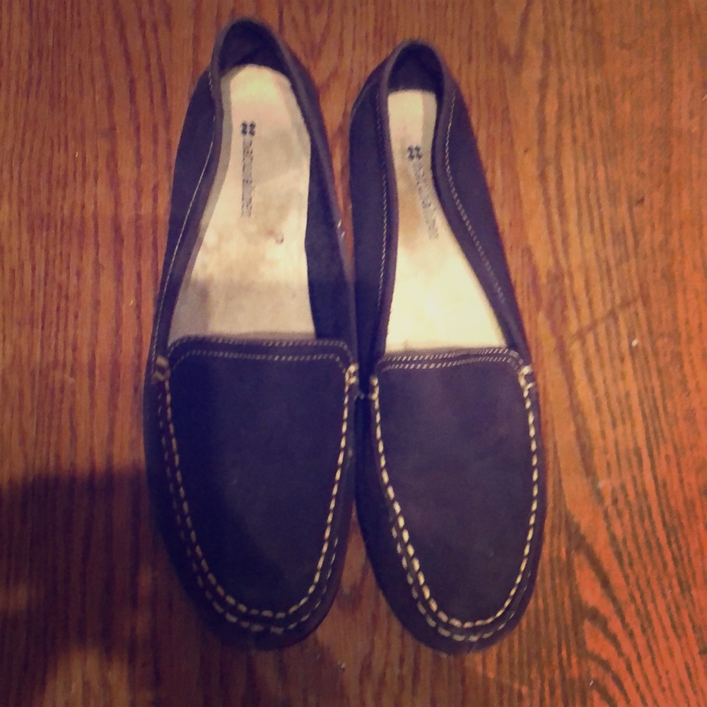 Dark purple suede flats size 8.5